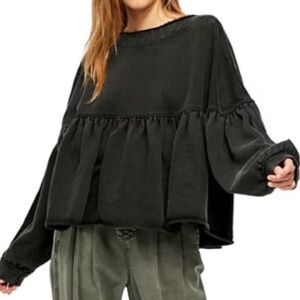 FREE PEOPLE Peplum Sweatshirt